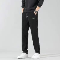 秋冬男裤垂感卫裤男士直筒型竖条纹大码灯芯绒加厚休闲裤