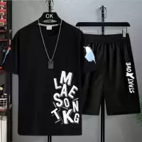 韩版短袖套装男士夏季薄款新款时尚潮流短裤上衣