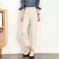 2025春新款高腰小个子时尚牛仔裤女棉弹力九分烟管裤