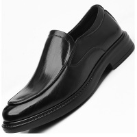 男鞋春秋季英伦时尚格纹商务正装皮鞋舒适增高新郎结婚鞋SJ