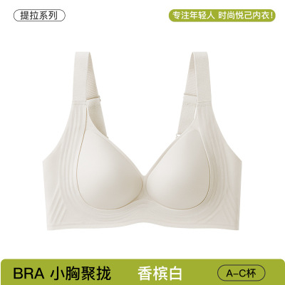 反重力提拉内衣女聚拢防下垂小胸薄款上托软支撑果冻胶无钢圈文胸