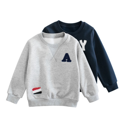 品牌童装秋冬季韩版儿童卫衣加绒春 男童衣服代销