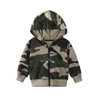 秋款童装 韩版儿童服装男童外套迷彩帽衫 厂家