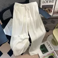 白色阔腿裤女夏季薄款高腰垂坠感宽松显瘦直筒休闲防晒凉凉裤新款