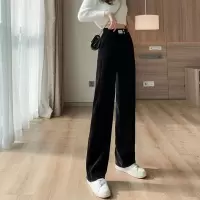 阔腿裤女高腰垂感显瘦宽松休闲直筒裤子加绒加厚秋冬季新款裤子潮