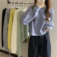 韩版小个子长袖短款T恤女春秋新款设计感小众上衣百搭bm卫衣潮范