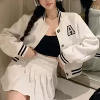 韩版新款时髦洋气棒球服上衣短款春秋季休闲宽松百搭外套ins
