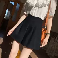 黑色阔腿西装裤女夏季新款设计感高腰休闲裤薄款花苞三分短裤INS