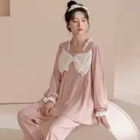 2025年新款韩版睡衣女秋冬季棉质休闲长袖宽松套头女士家居服套装