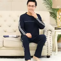 中老年人爸爸睡衣男士秋冬款长袖宽松加大码可外穿休闲家居服套装