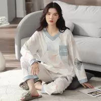 睡衣女2025年新款秋冬季纯棉长袖可外穿女士卡通休闲风家居服套装