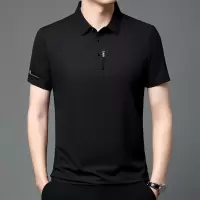 夏季新款polo衫男T恤休闲薄款透气翻领冰丝男士短袖