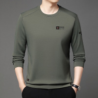 圆领卫衣男2025春季新款时尚宽松字母印花长袖男士T恤