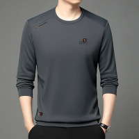 长袖T恤男春季新款圆领内搭时尚印花字母休闲透气卫衣男