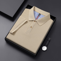 男士polo衫2025夏季新款翻领纯色含棉透气吸汗短袖T恤男