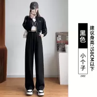 窄版香蕉裤女2025新款春秋高腰垂感拖地休闲小个子直筒宽松阔腿裤