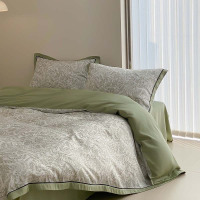 高轻奢100支兰精天丝四件套数码印花夏季凉爽丝滑柔顺光泽可机洗