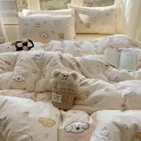 [花脸猫]星愿狗狗!四季少女心INS卡通全棉双层纱纯棉四件套