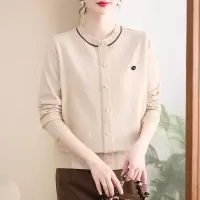 妈妈装女装针织衫女高弹力40岁50岁中老年人毛线衫时尚女服装春装