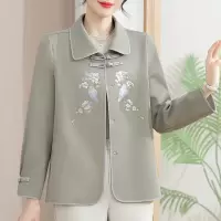 小个子女装妈妈装40-60岁显高显瘦中老年春装外套国风复古婆婆装