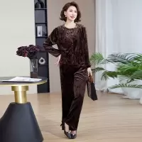 新款中老年女装加大加肥中年女士休闲春装40-60岁妈妈装套装春款