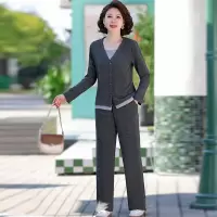 新款中老年妈妈装套装春40岁中年女大码修身运动服60岁婆婆装长袖