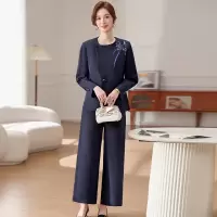 时尚洋气中老年人衣服40-60岁两件套妈妈装春秋服装50岁女款