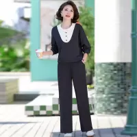 时尚洋气中老年春装套装女40岁气质妈妈两件套运动服60岁春秋长袖