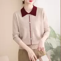 春装大码装针织衫女高弹力40岁50岁中老年人毛线衫时尚女服装春款
