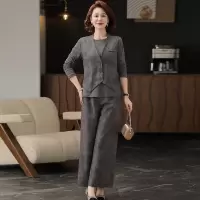 洋气妈妈套装40岁中老年人衣服春秋新款服装中年三件套50岁大码春