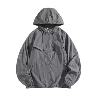 夏季新款防晒衣男皮肤衣薄款UPF50+开衫防晒服防紫外线连帽外套男
