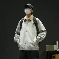 春秋新款季棒球服男飞行员美式痞帅复古情侣休闲夹克男装翻领外套