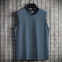 厂家230g重磅无袖T恤男夏季新款圆领纯棉速干运动宽松打底衫