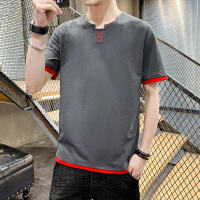 男装2025夏季新款短袖T恤韩版圆领打底衫纯棉男士T恤潮牌