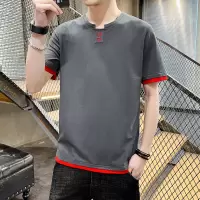 男装2025夏季新款短袖T恤韩版圆领打底衫纯棉男士T恤潮牌