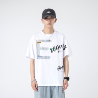 男装夏季新款男士短袖T恤港风潮牌ins纯棉打底衫圆领百搭半袖T恤