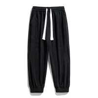 秋冬季灯芯绒休闲裤男韩版潮牌抽绳纯色百搭宽松束脚运动长裤男装