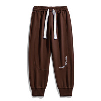 秋冬季男士休闲裤子日系新款字母印花束脚裤宽松运动长裤