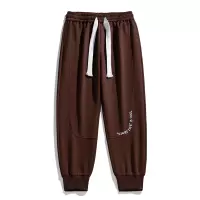 秋冬季男士休闲裤子日系新款字母印花束脚裤宽松运动长裤