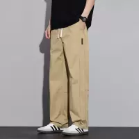 100%纯棉休闲裤男春季新款抗皱垂顺易打理户外品质宽松直筒工装裤