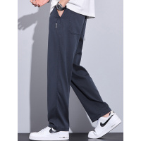 舒适显高休闲裤男宽松版型轻薄透气潮牌时尚莱赛尔简约直筒裤直销