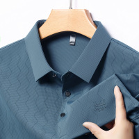 夏季翻领短袖男士T恤冰丝凉感透气薄款休闲Polo衫男T恤