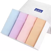 盒装4条 中腰女士内裤 中腰纯棉纯色三角内裤 大码纯棉女士内裤