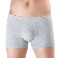 纯棉男士内裤 男士纯棉U凸平角裤 中腰立体印花男士内裤盒装5条
