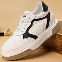 头层牛皮百搭小白鞋男鞋防滑耐磨潮流板鞋拼色厚底鞋子板鞋休闲鞋