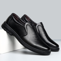 真皮男鞋百搭商务休闲鞋头层牛皮男士皮鞋软底软皮驾车鞋轻便单鞋