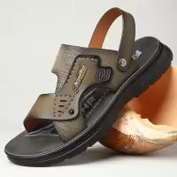 2025夏季新款凉鞋男款休闲时尚沙滩鞋软底男士套脚两穿凉拖鞋