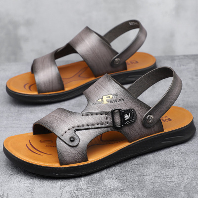 2025夏季沙滩鞋男潮流新款两用软底防滑休闲凉鞋子男外穿休闲拖鞋