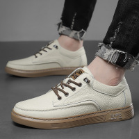2025新款男士头层牛皮休闲板鞋一脚蹬真皮运动单鞋男时尚男鞋
