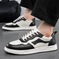 2025新款男鞋韩版百搭休闲鞋字真皮小白鞋男潮流时尚板鞋